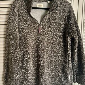 Cozy Gray Sherpa Pullover